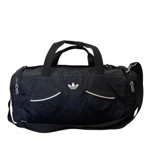 Adidas Originals Black Nylon Duffel Gym Weekend Bag with Shoulder Strap